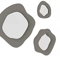 Modern Irregular Shaped Mirrors With Woven Texture For Home Wall Decor 3d model