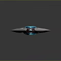 Elegant Fantasy Weapon With Blue Glowing Crystal Top And Reflective Metal Base