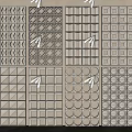 Modern partition hollow cement component partition cement 3d model