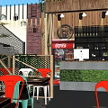 King's Feast Hot Pot Restaurant Exterior Wooden Decor Gray Wall Glass Windows Interior Green Plants