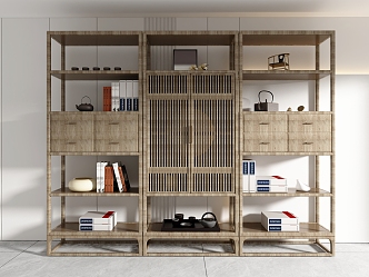 New Chinese Bookcase 3d model