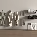 Towel Rack Bathrobe Towel 3d model