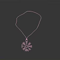 Exquisite Snowflake Pendant Necklace As Daily Necessities With Black Cord