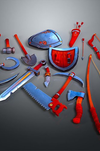 Ancient weapons Cold weapons Medieval items Medieval weapons Swords, spears, halberds, axe hooks 3d model