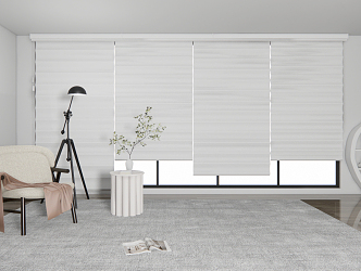 Modern venetian blinds ornaments combination 3d model