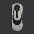 Sleek Silver Concept Sports Car With Black Roof And Reflective Surface