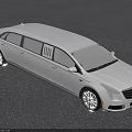 White Cadillac Luxury Limousine Featuring Extended Body And Modern Front Grille Design