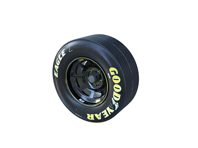 Goodyear Eagle Tire Featuring Black Stylish Wheel And Brand Logo Design 3d model