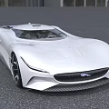 White Sleek Sports Car Featuring Futuristic Aerodynamic Body And Carbon Fiber Grille Design