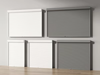 Modern rolling shutter door rolling gate garage door warehouse door shop door security door 3d model