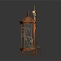 Architectural Wooden Display Cabinets With Vintage Decorative Frames And Ornate Structure