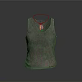 Gray Tank Top With Red And Pink Stains Hanging On Hanger