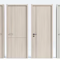 Modern Hinged Interior Doors With Various Wooden Designs And Handles 3d model
