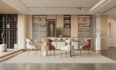 Light Luxury Restaurant 3d model