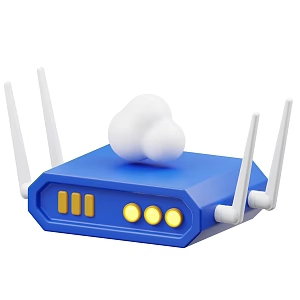 Modern Router Cartoon Router 3d model