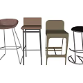 Modern Bar Stools With Various Designs Different Colors And Metal Frames