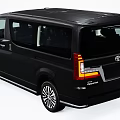 Sleek Black Toyota Minivan Exterior Design With Front Grille And Rear Lights