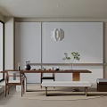Modern table combination 3d model