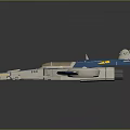 Cosmic And Aerospace Themed Blue White Space Shuttle Model With Detailed Exploration Design