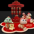 Spring Festival Booth Snake IP Year of the Snake Element Tour Exhibition 3d model