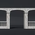 Luxury Shower Sauna Interior With Marble Columns And Exquisite Carved Details