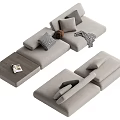 Modern Multiplayer Sofa Module 3d model