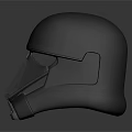Sleek Black Tactical Helmet With Glossy Reflective Surface And Futuristic Design