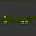 Military Green Armored Tank With Turret Cannon Tracks And Weapon System