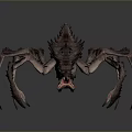 Fierce Spider Like Monster Character With Spiked Body And Long Sharp Legs For Game Movie