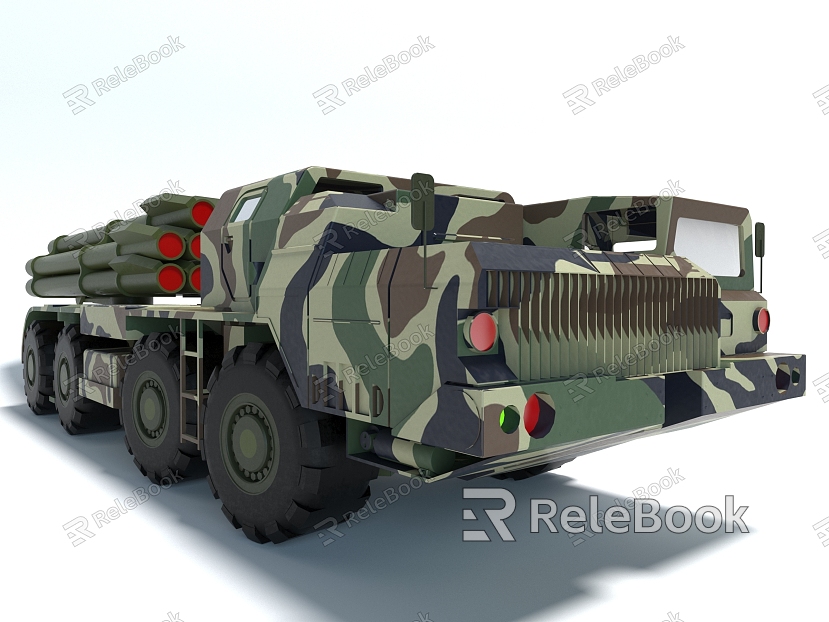 Style armored vehicle missile vehicle launch vehicle military equipment transport vehicle model