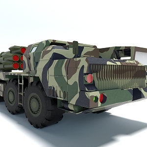 Style armored vehicle missile vehicle launch vehicle military equipment transport vehicle 3d model