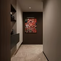 Modern Luxury Living And Dining Room Interior With Elegant Marble TV Wall And Soft Furnishings