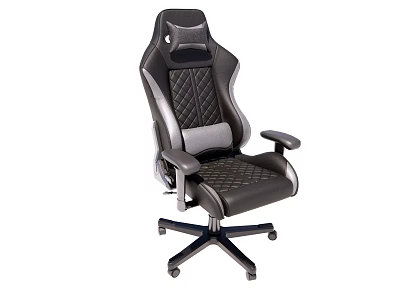 Ergonomic High Back Office Chair With Leather Upholstery And Adjustable Armrests 3d model