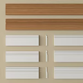 Wooden And White Decorative Molding Lines With Various Styles For Interior Design