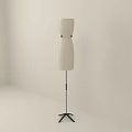 Modern Floor Lamp With Beige Lampshade And Black Tripod Stand Design