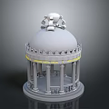 Detailed Architectural Dome Structure Model With Decorative Top And Columns