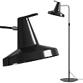 Modern Black Floor Lamp With Sleek Design And Adjustable Head For Living Room