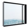 Casement Windows Modern Design With Wide Mountain View And Indoor Lighting