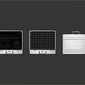 White Tool Cases Open and Closed with Storage Compartments for Equipment Organization 3d model