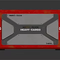 Red Heavy Duty Cargo Box MPC 128 With Gray Panels And Reinforced Design