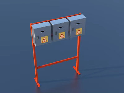 Hardware distribution box industrial components 3d model