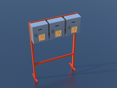 Hardware distribution box industrial components 3d model