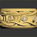 Elegant Golden Ring With Intricate Twisted Design And Diamond Accents For Fashion