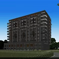 Modern Residential Building With Light Facade Multiple Balconies And Green Landscaping