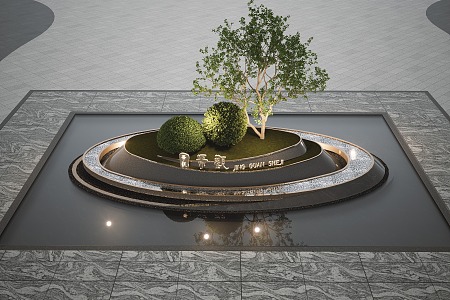 Waterscape Falling Water Green Island District Waterscape Square Waterscape Demonstration Area Waterscape Mirror Water Mirror Waterscape 3d model