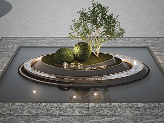 Waterscape Falling Water Green Island District Waterscape Square Waterscape Demonstration Area Waterscape Mirror Water Mirror Waterscape 3d model