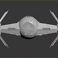 Detailed TIE Fighter 3D Model Showcasing Metallic Wings And Futuristic Design