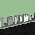 Modern trash can 3d model