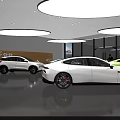 XPeng 4S Store Modern Showroom Featuring Display Cars And Reception Counter