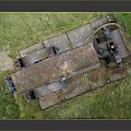 Vintage Steam Roller Model With Detailed Green Red Design On Grass Base